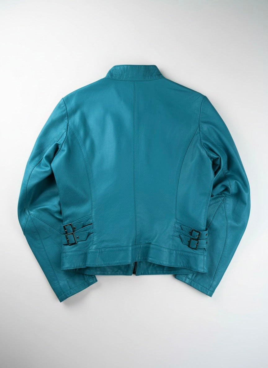Women Turquoise perfecto jacket S
