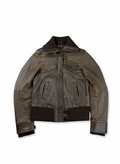 Vgt funnel-neck leather jacket 00s M